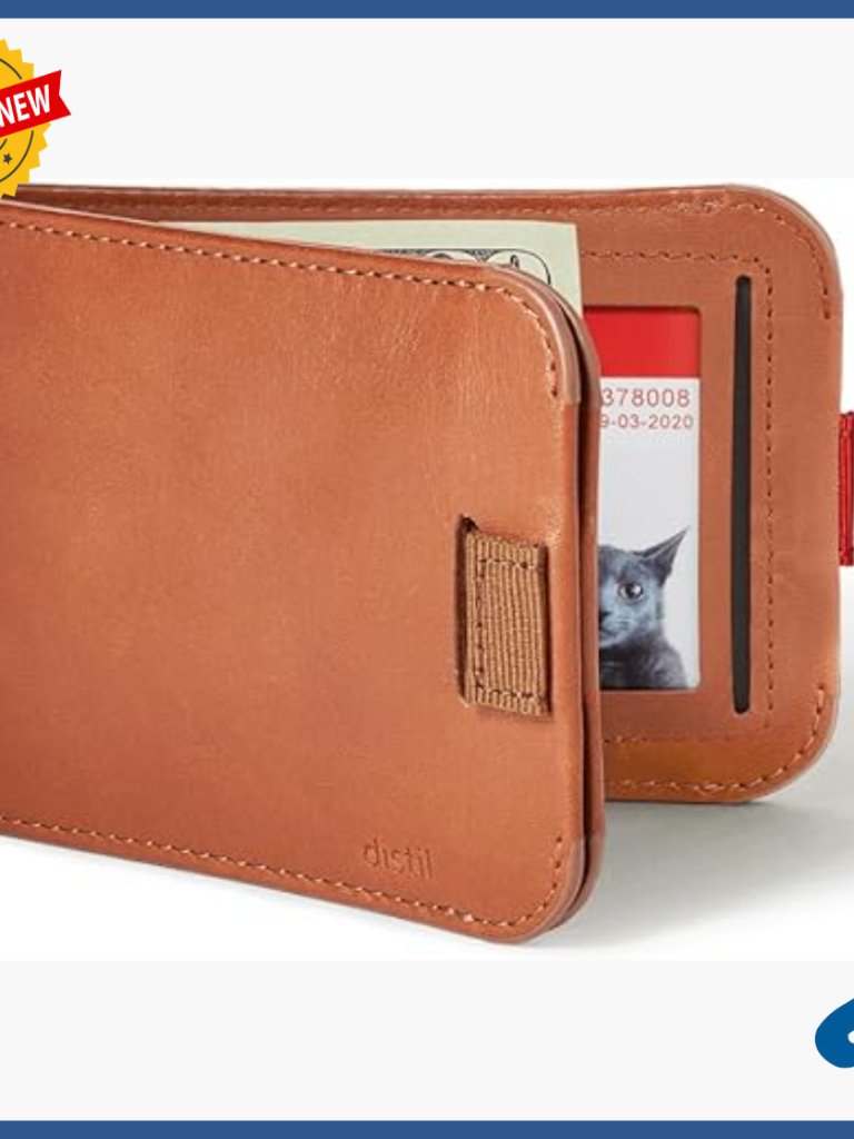 Slim Rfid Leather Wallet With Id Window, Pull Tab, Holds 14 Cards